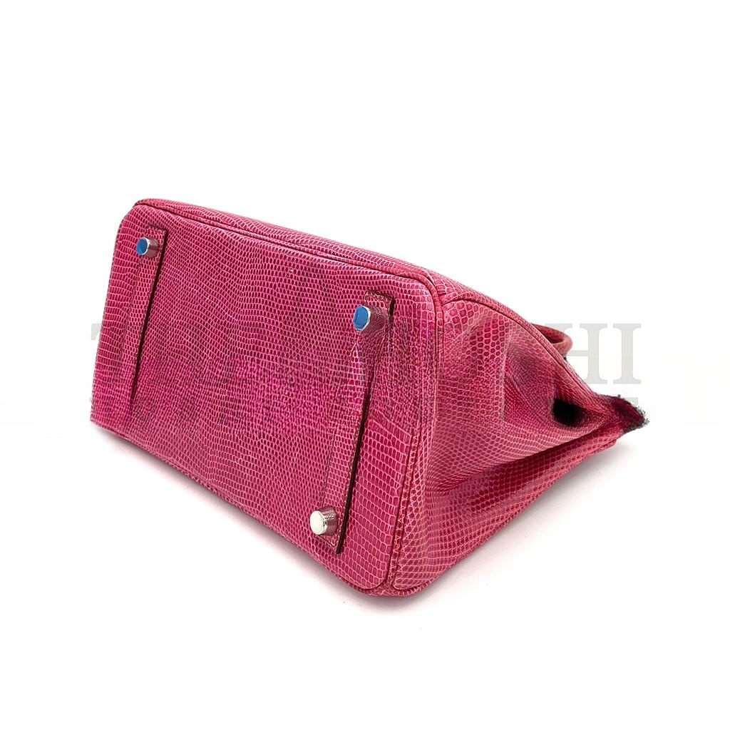 H**me5 BIRKIN 25 FUCHSIA LIZARD PHW (25*18*14cm) Master Quality